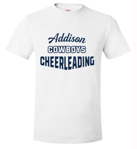 T-Shirt - Addison Cowboys Spirit - White