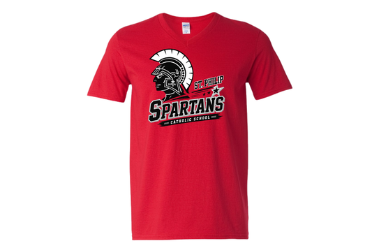 St Philip Spartan Spirit V-Neck T-Shirt