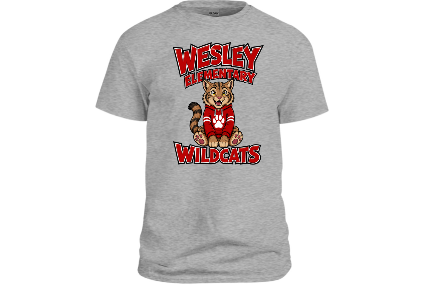 T-Shirt - Wesley Wildcats Pride - Light Grey