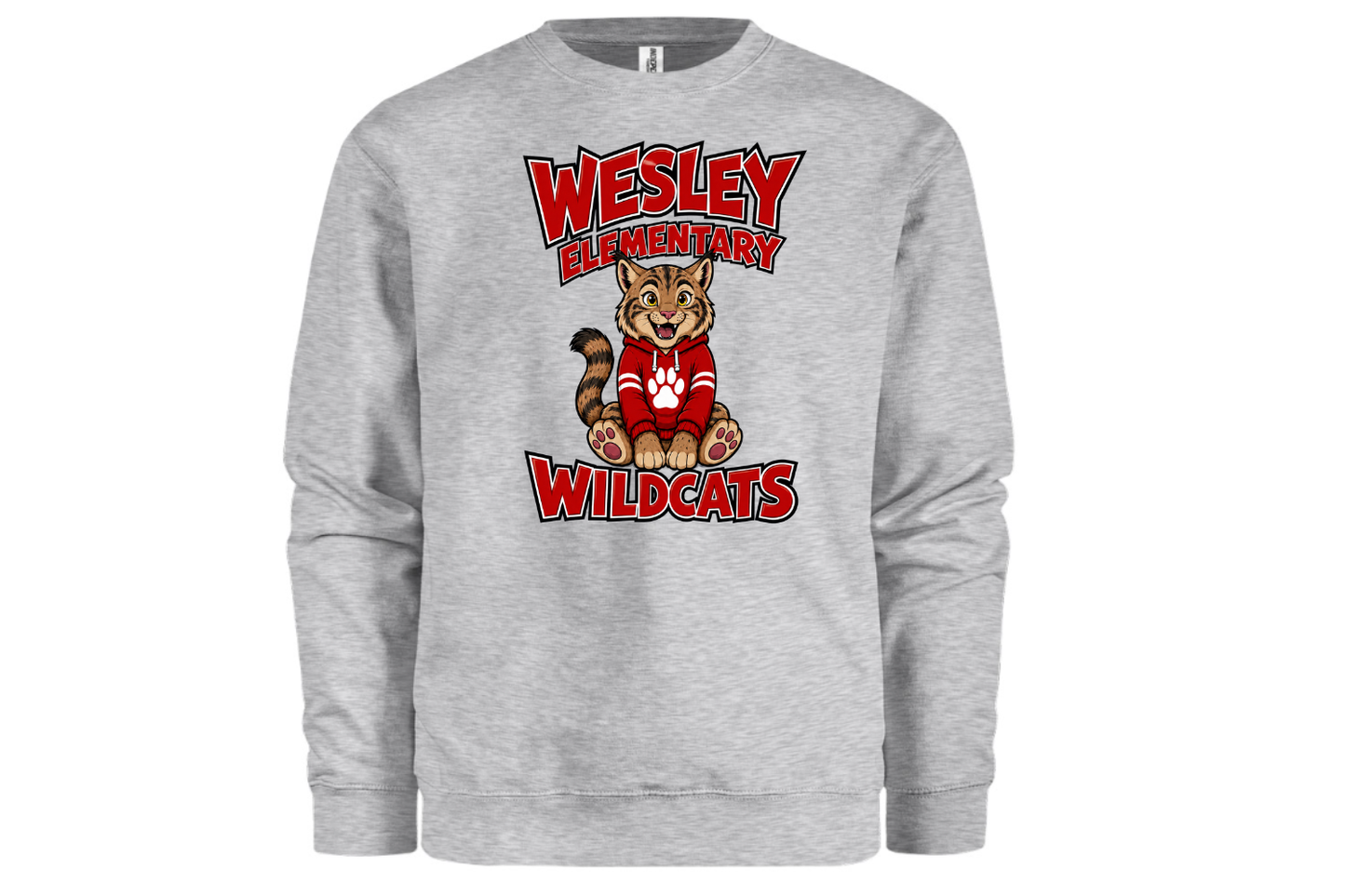 Sweatshirt - Wesley Wildcats Pride - Light Grey