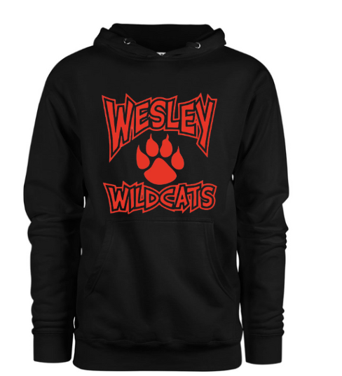 Hoodie - Welsey Wildcats - Black