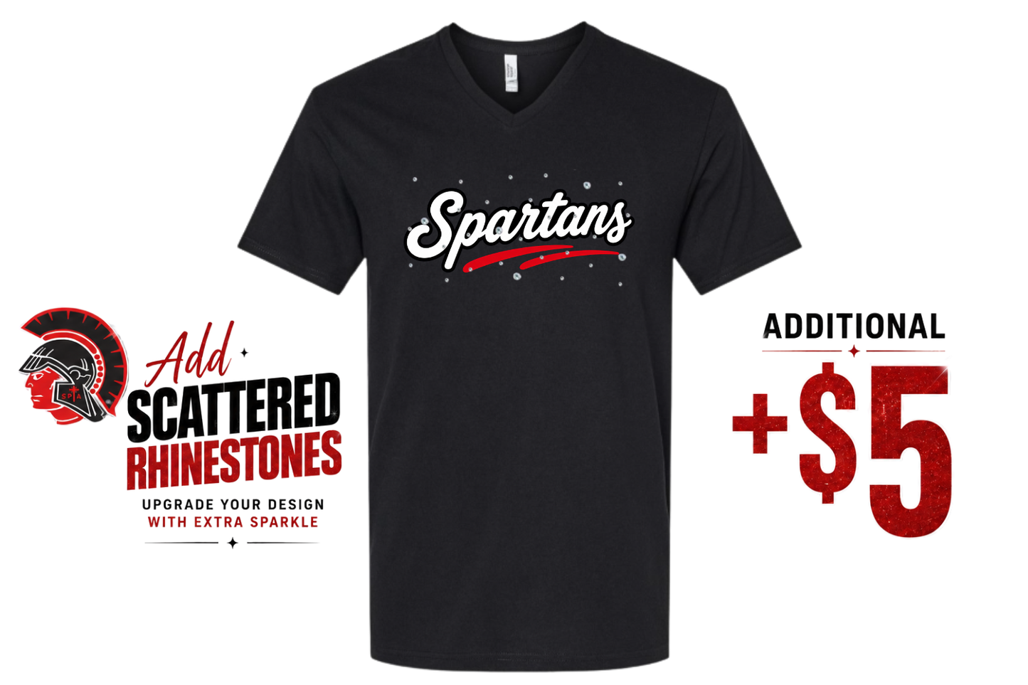 Spartans Spirit V-Neck T-Shirt