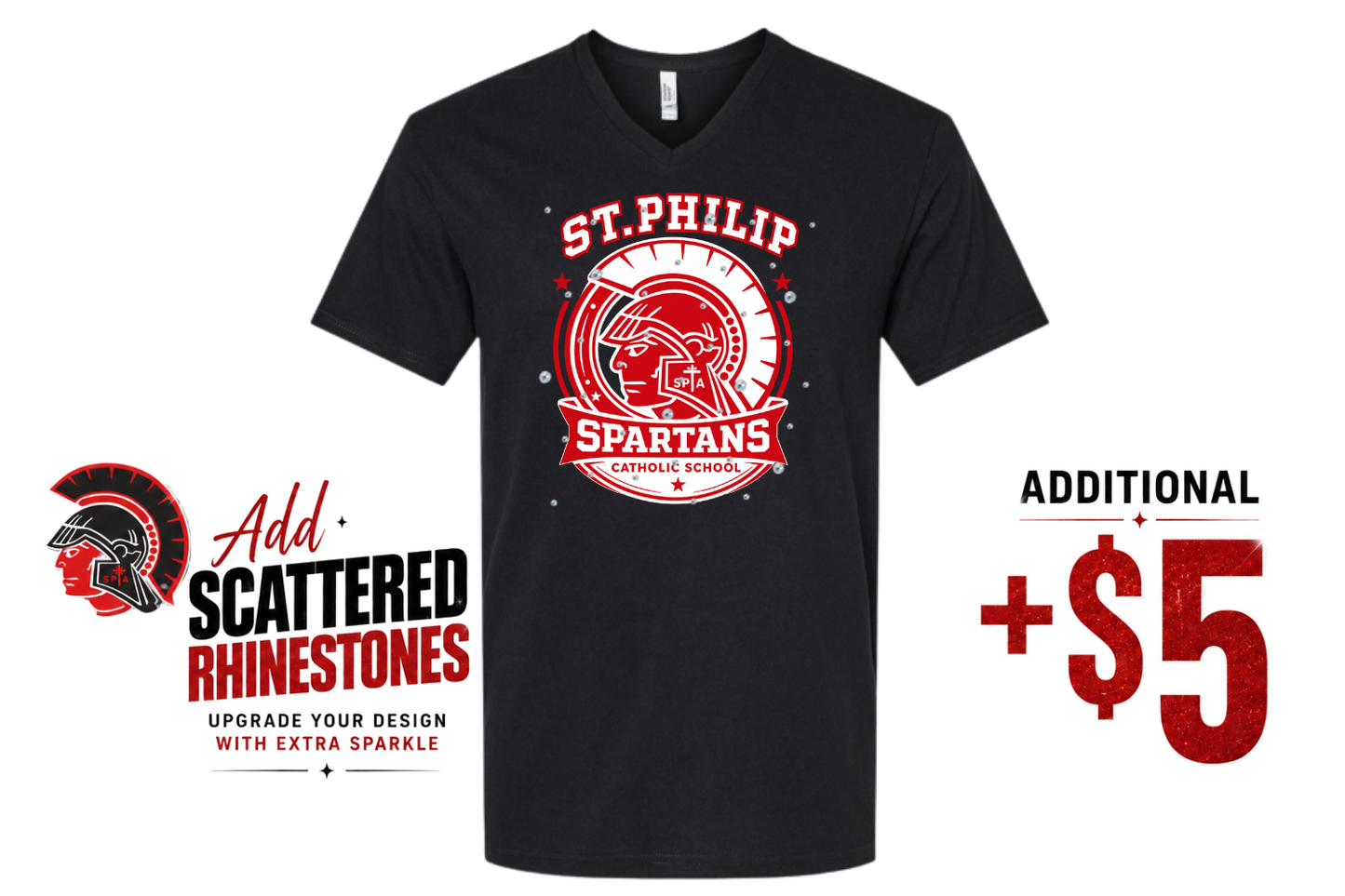 St Philip Pride V-Neck T-Shirt